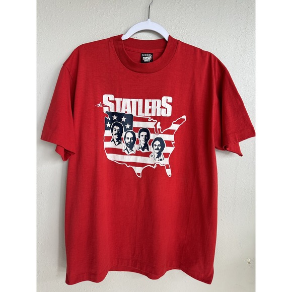 Screen Stars Best Other - Vintage 90s The Statlers Country Band Shirt Red Graphic Tee Screen Stars XL